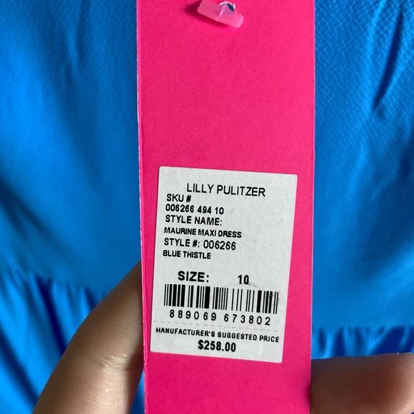 Lilly Pulitzer Maurine Blue Tiered Maxi Dress - Picture 4 of 5